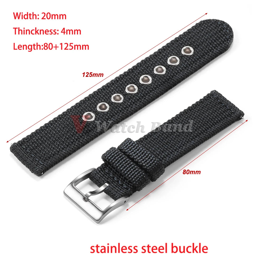 Quick Release Nylon Strap 20 22mm for Tudor for Omega Watch Band Woven Canvas Fabric Band for Seiko Men Military Sport Bracelet