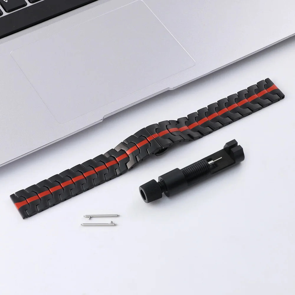 Metal Strap For Samsung Galaxy Watch 7 6 5 4 40 44mm 5pro 45mm Band Stainless Steel Business Metal For Omega MoonSwatch Correa