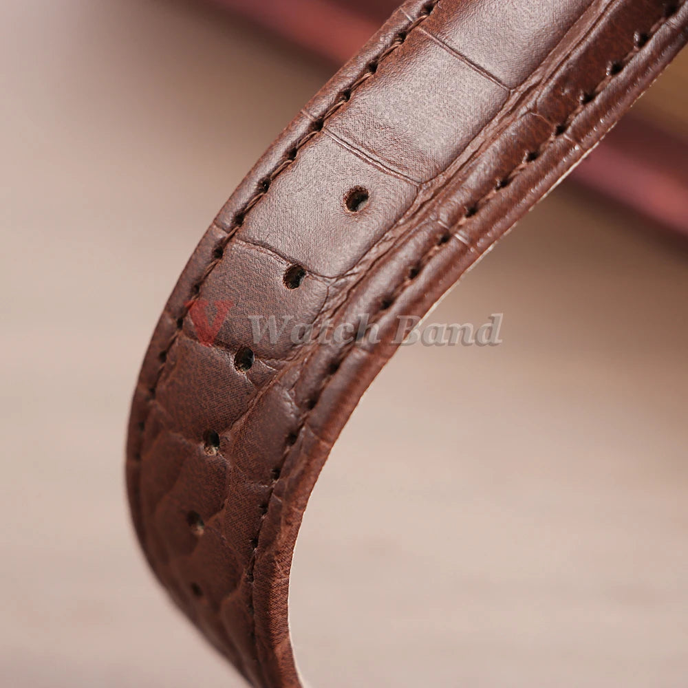 12mm 14mm 16mm 18mm 20mm 22mm Universal Replacement Watch Strap Leather Watchband for Smartwatch Men Women Watchband Accessories