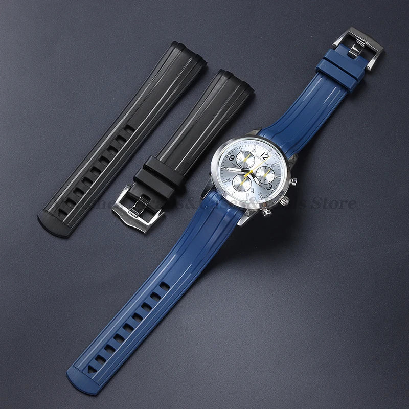 Soft Rubber Watch Strap 20mm Curved End for Omega for Seamaster 300 Silicone Waterproof Diving MenWomen Sport Watchband Bracelet