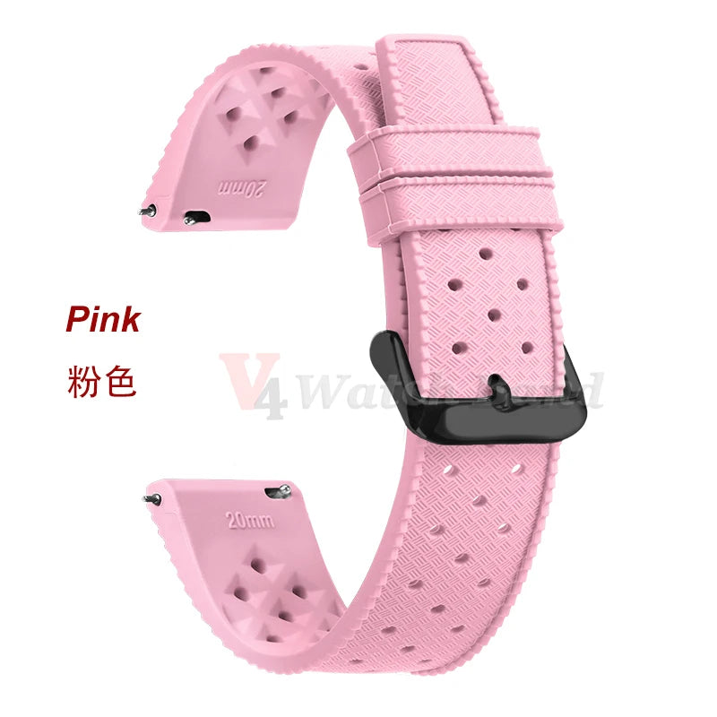 Premium Grade Tropical Rubber Watchband Strap 18mm 20mm 22mm  for Seiko SRP7J1 Watch Bands for Omega for Rolex Diving Waterproof