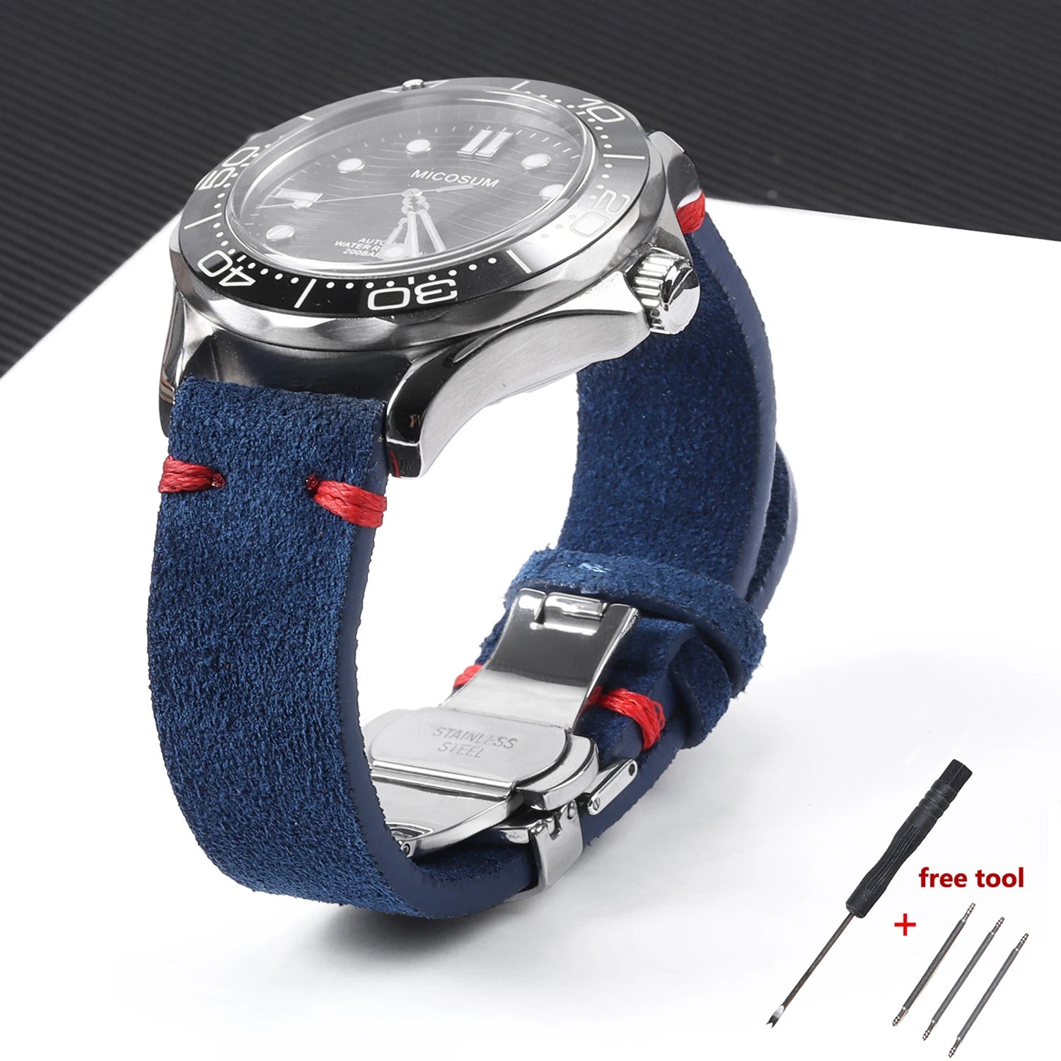 High Quality Suede Leather Strap for Seiko Watchband for Omega 18/20/22mm Band with Butterfly Buckle Wrist Bracelet Accessories