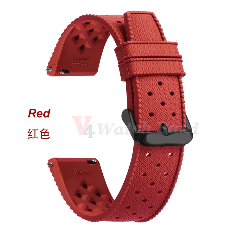 18/20/22mm Premium Grade Tropical Rubber Watch Strap for Fossil for Seiko Bands for Oris for Omega for S-eiko SRP7J1 Watch Bands