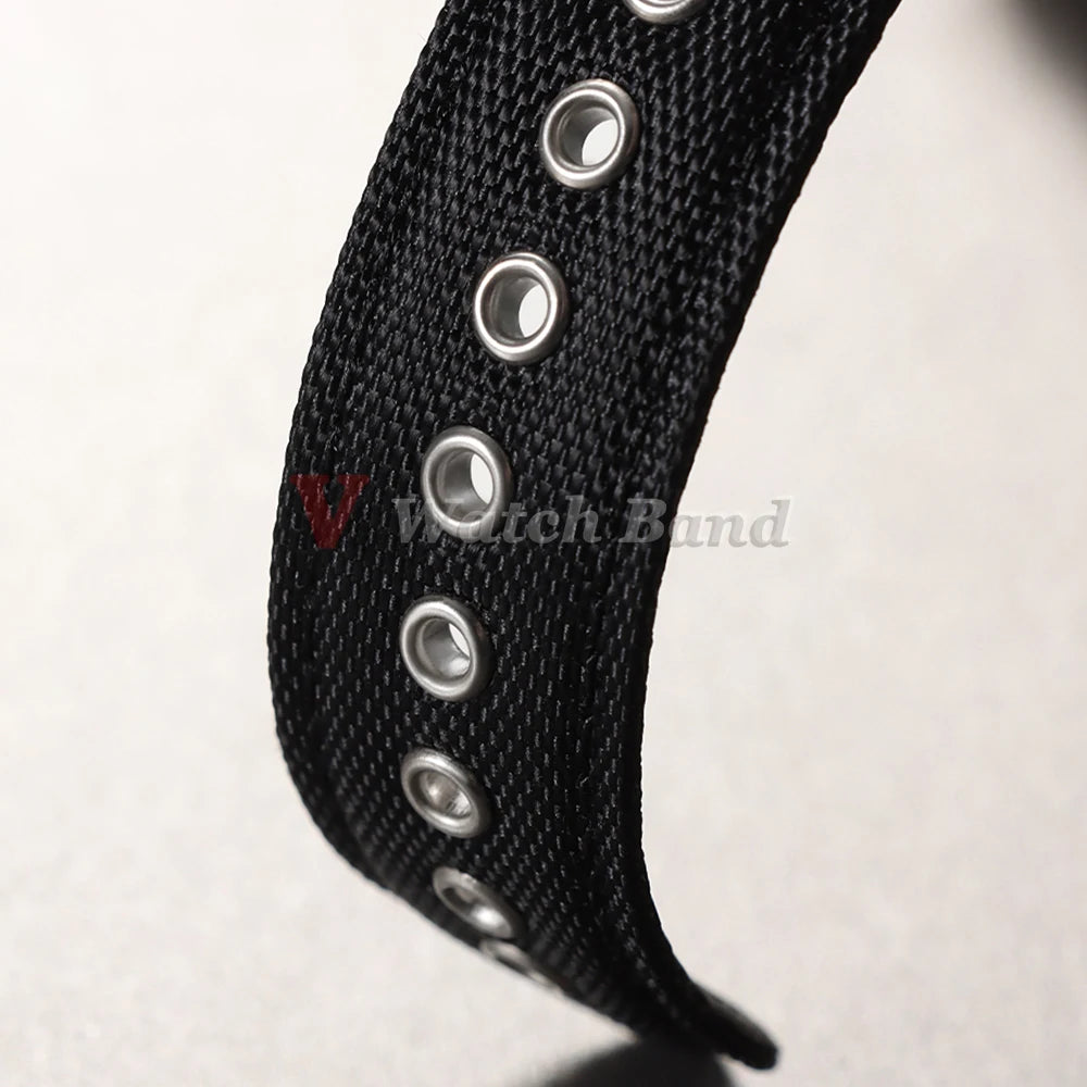 22mm High Quality Waterproof Sailcloth Watch Strap Two-Sided Nylon Cowhide Watchband Quick Release Band Sport Wrist Belt for Men