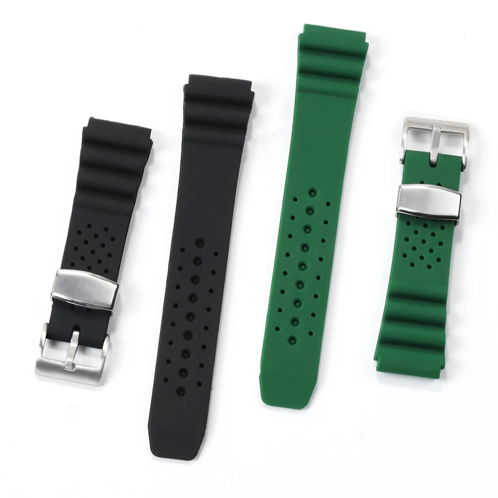 22mm Silicone Strap for Seiko MARINE MASTER SKX007 SRP777J1 Waterproof Wrist Band for CITIZEN Diving Sport Bracelet Watchband