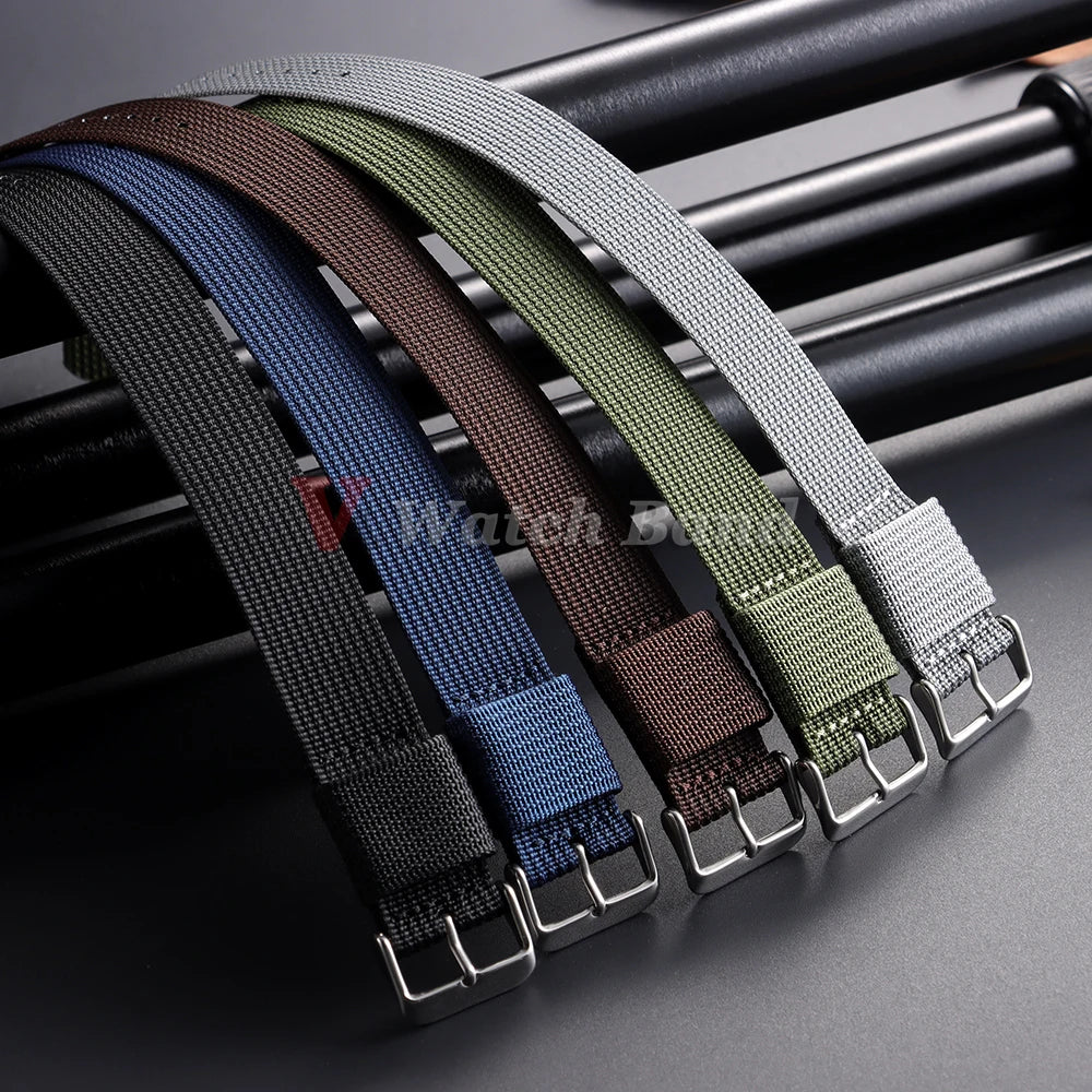 For Army Military Watch Band 18mm 20mm 22mm Ribbed Nylon Watch Strap for Swatch for Omega for Rolex for Seiko for Moonswatch