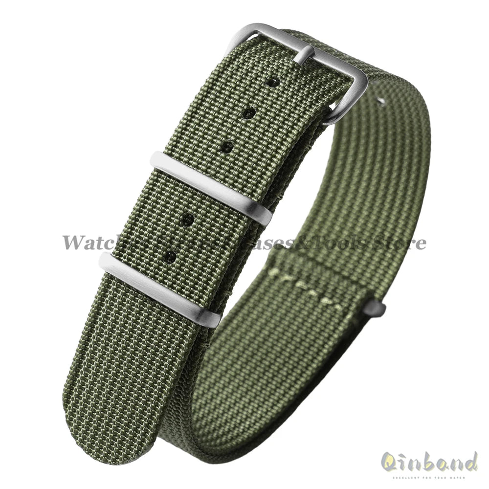 Ribbed Strap Ballistic Fabric Watch Strap Replacement 18mm 19mm 20mm 22mm for Samsung Galaxy Watch7/6/5/4 Quality Nylon Bracelet