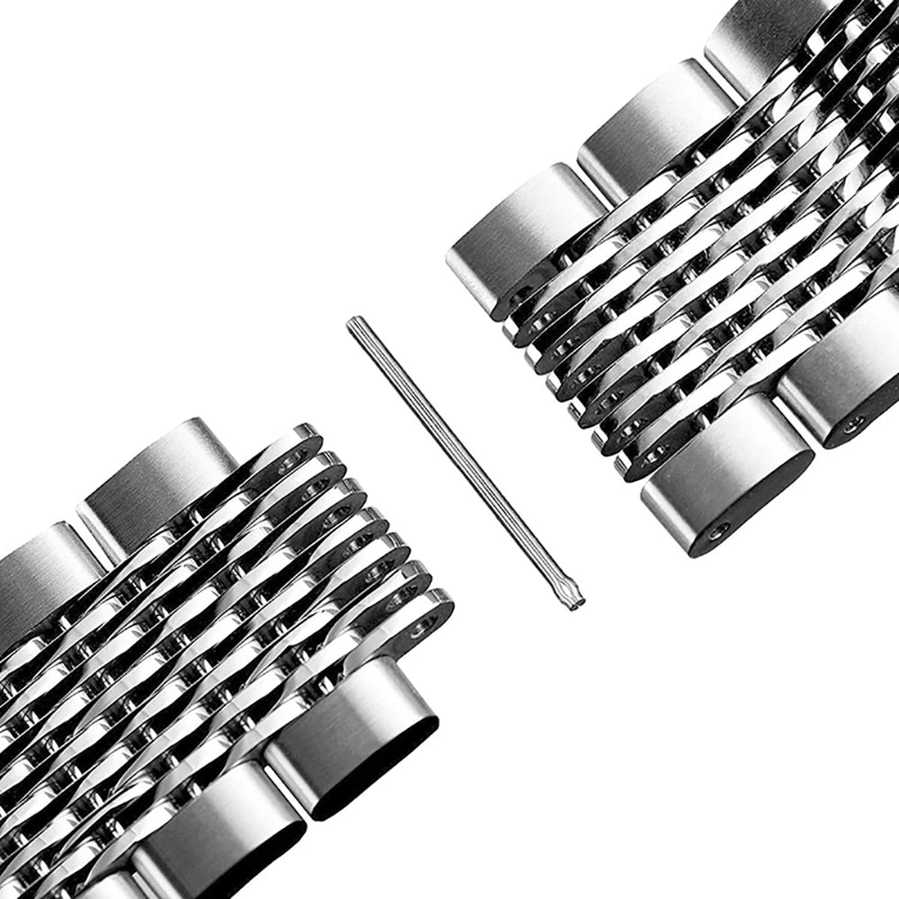 316L Stainless Steel Watch Band for Seiko Mesh Strap Folding Buckle Brushed Bracelet 18/20/22/24mm Watch Accessories