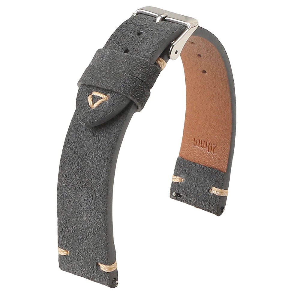 Suede Leather Strap for Seiko Watch Band Vintage Bracelaet Handmade Stitching Wristband 18mm 19mm 20mm 21mm 22mm 24mm Wristbelt