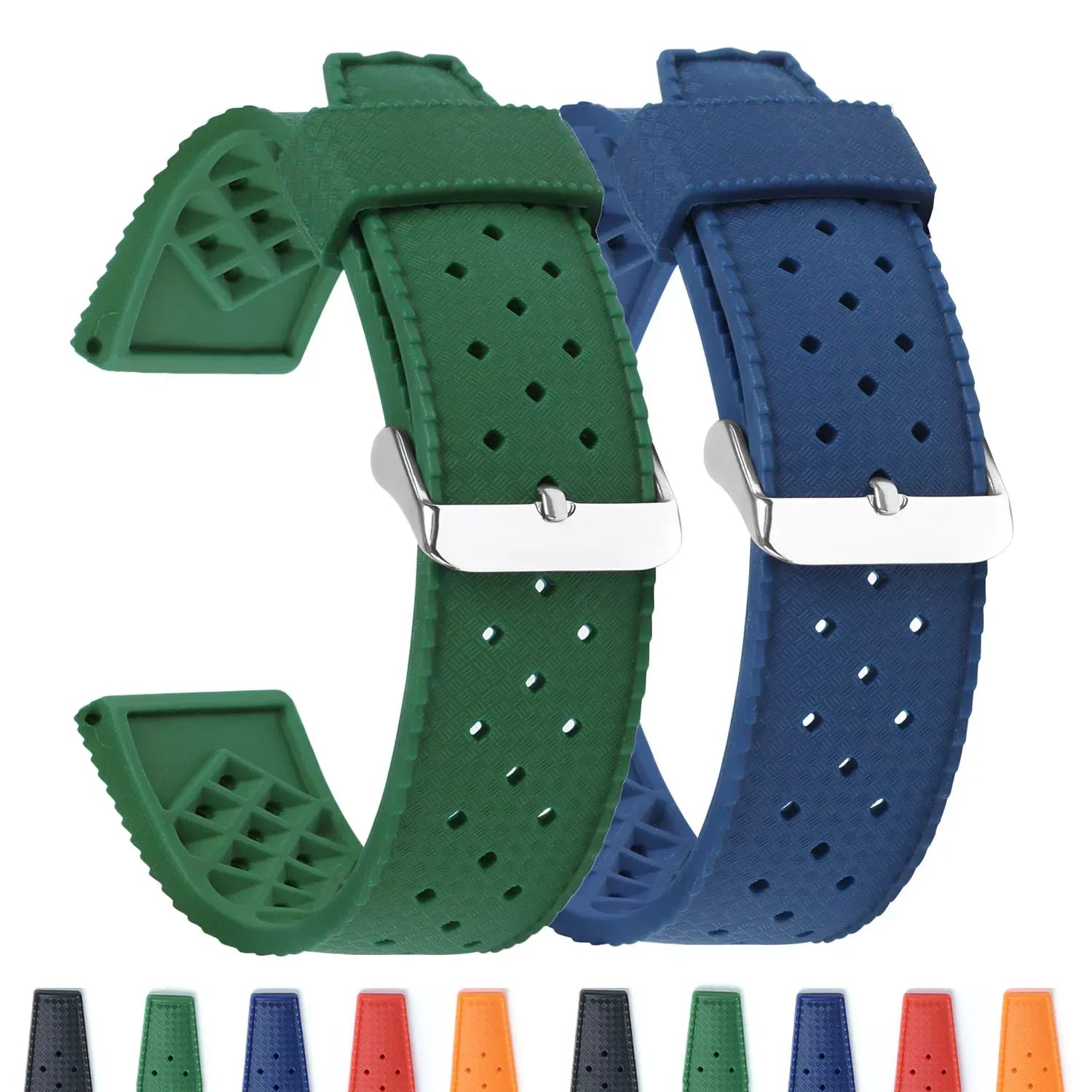 Tropic Strap for Seiko for Citizen for Oris Bracelst Tropical Silicone Strap Quick Release Watch Band 20mm 22mm