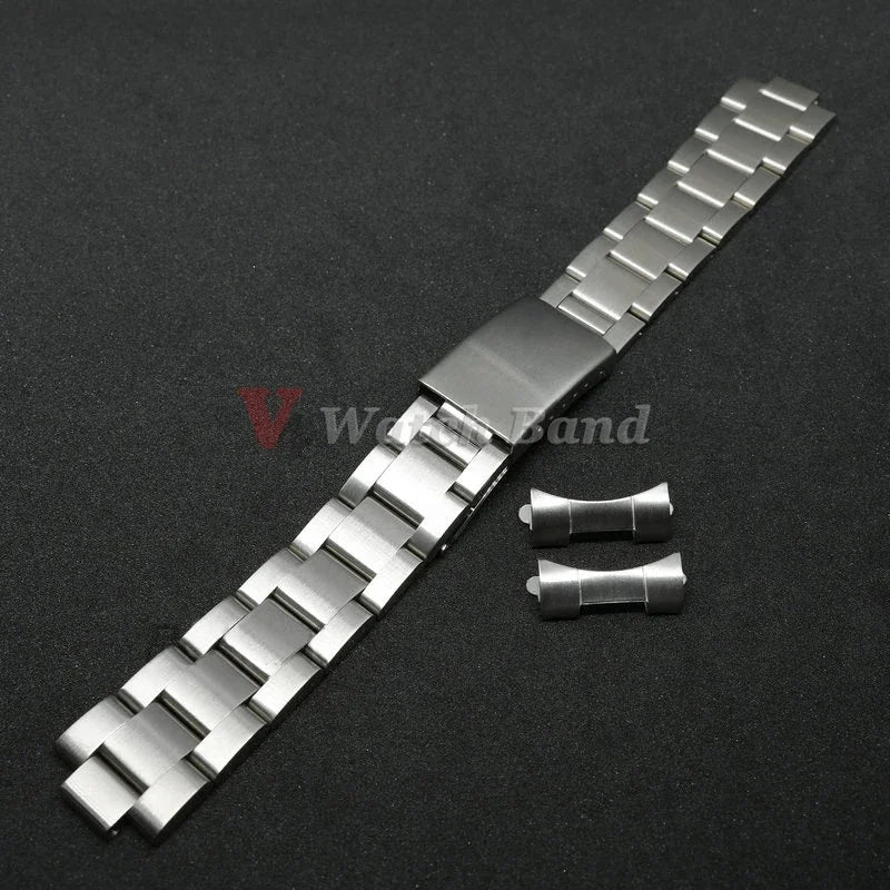 For Oyster Perpetual Air King Stainless Steel Strap Curved End Watchband for Rolex 40mm Solid Bracelet 19mm 20mm 21mm 13/17/18mm