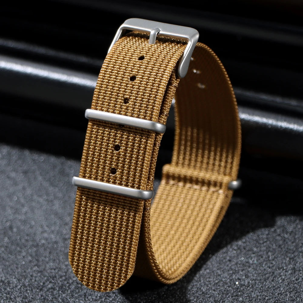 Brown Green Black Band Military Casual Watchband for Seiko Army Sport Bracelet 18mm 20mm 22mm Nylon Watch Strap Replacement Belt