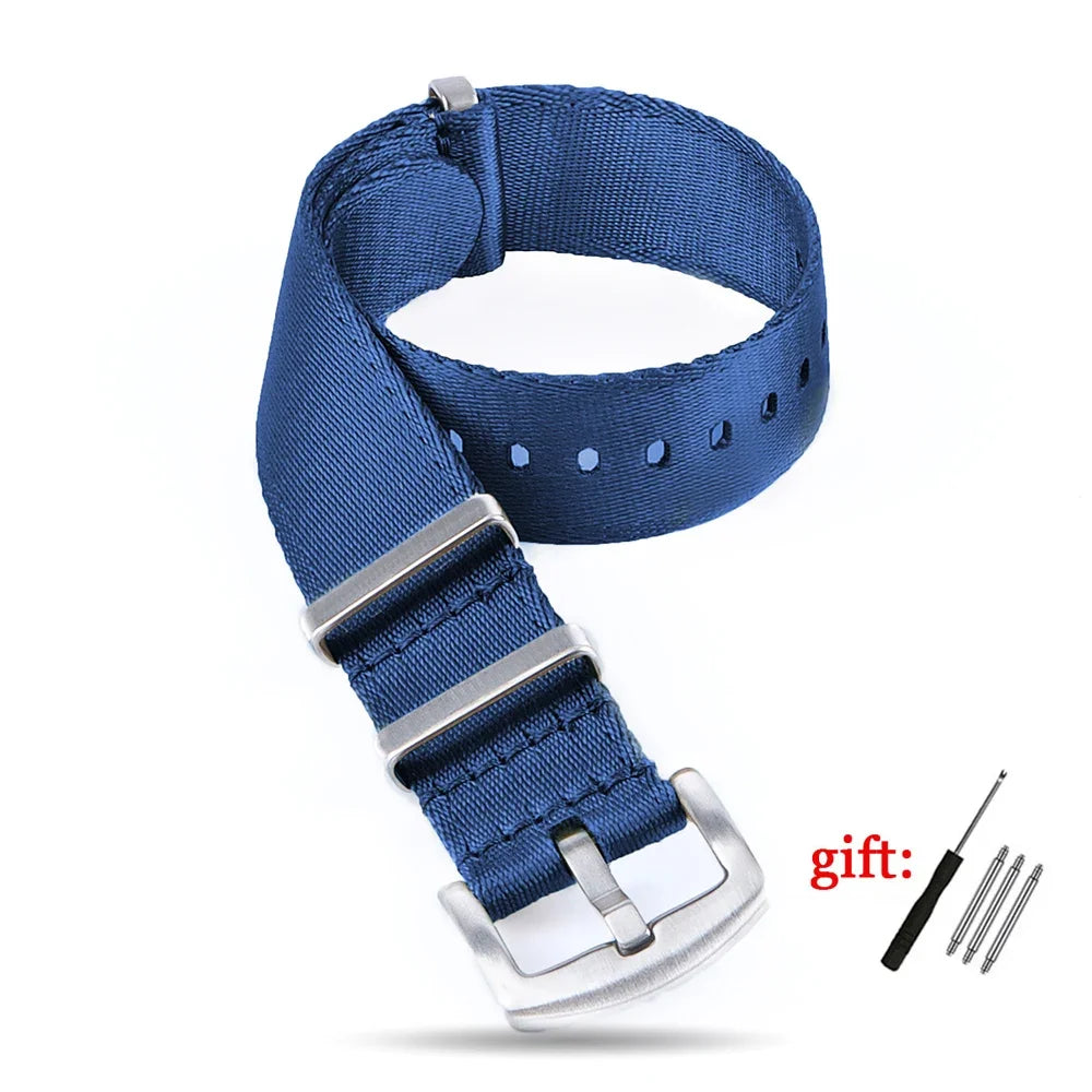 Nylon Watch Strap for Seiko for Military Men Sport Watchband for Rolex Bracelet for Omega for Seamaster 300 Belt 18mm 20mm 22mm