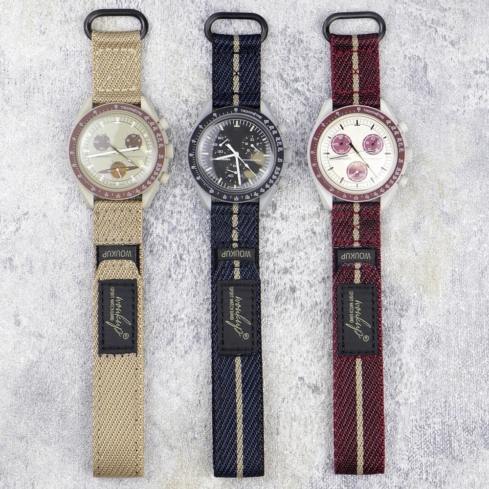 20mm 22mm Nylon Watch Band For Omega X S-watch Joint MoonSwatch Strap Quick Release Sport Watchband Bracelet for Men Women