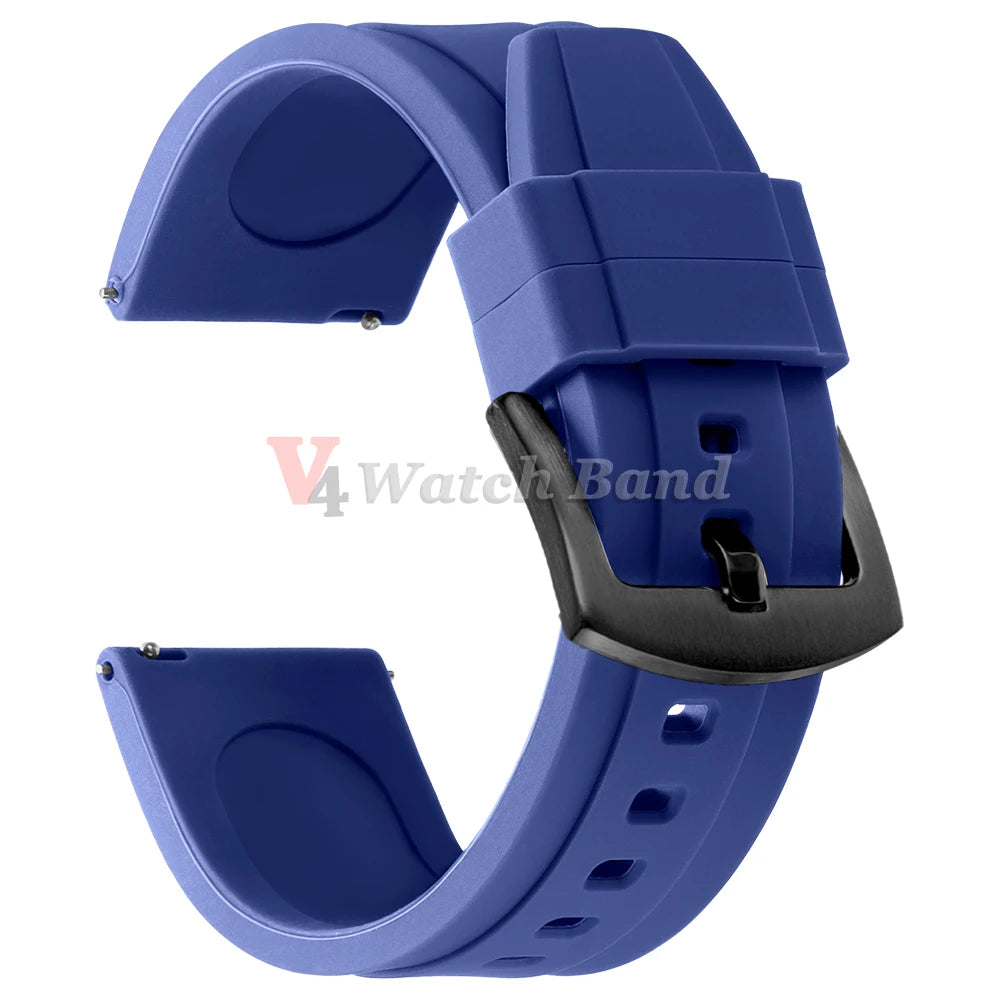 Watch Strap 20mm 22mm Universal Watch Band for Rolex for Omega Silicone Rubber Link Wrist Bracelet for Casio Soft for Smartwatch