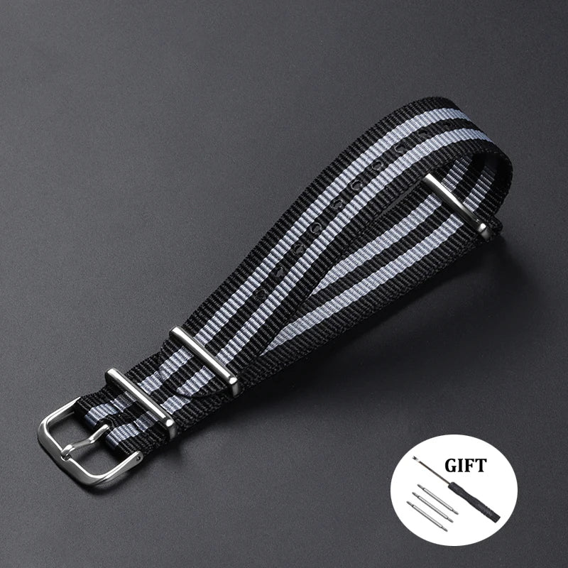 Military Casual Watchband Nylon Watch Band for Omega 20mm 22mm 18mm Strap for Seiko Army Sport High Quality Bracelet Replacement