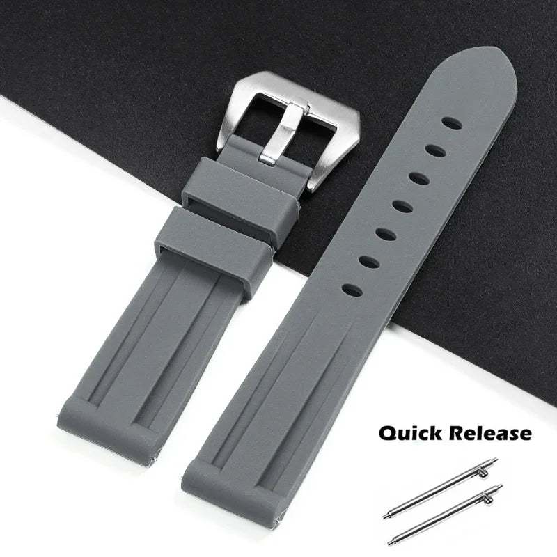 20 22mm 24mm 26mm Strap for Panerai PAM Watch Band for Omega for Seiko Quick Release Silicone Wristband for Casio Sport Bracelet