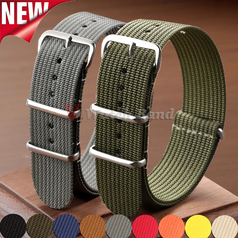 18mm 20mm 22mm Nylon Watch Strap for Tudor Green Military Casual Watchband Replacement for Seiko for Omega Sport Bracelet Belts