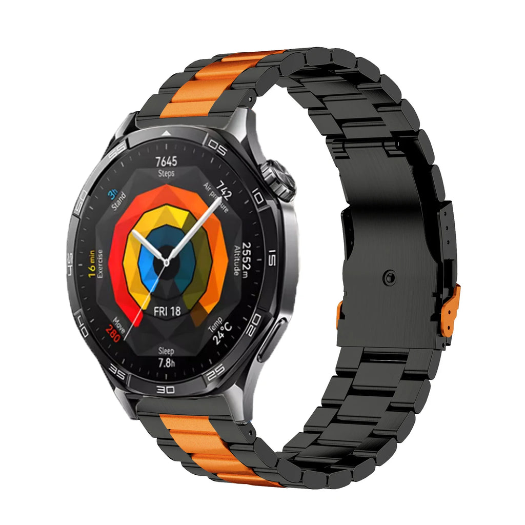 22mm Stainless Steel Strap For Huawei Watch GT5 46mm Band Metal Business Bracelet For Huawei Watch GT4 46mm GT2e Watchband