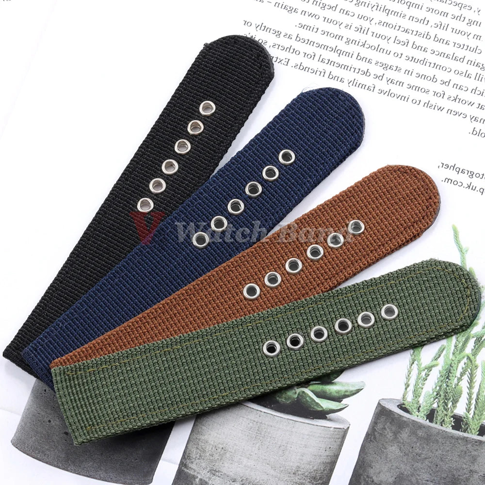 16/18/20/22/24mm Nylon Watch Band for Seiko Army Military Canvas Woven Nylon Strap for Huawei Wristband Men's Sport Watch Bands