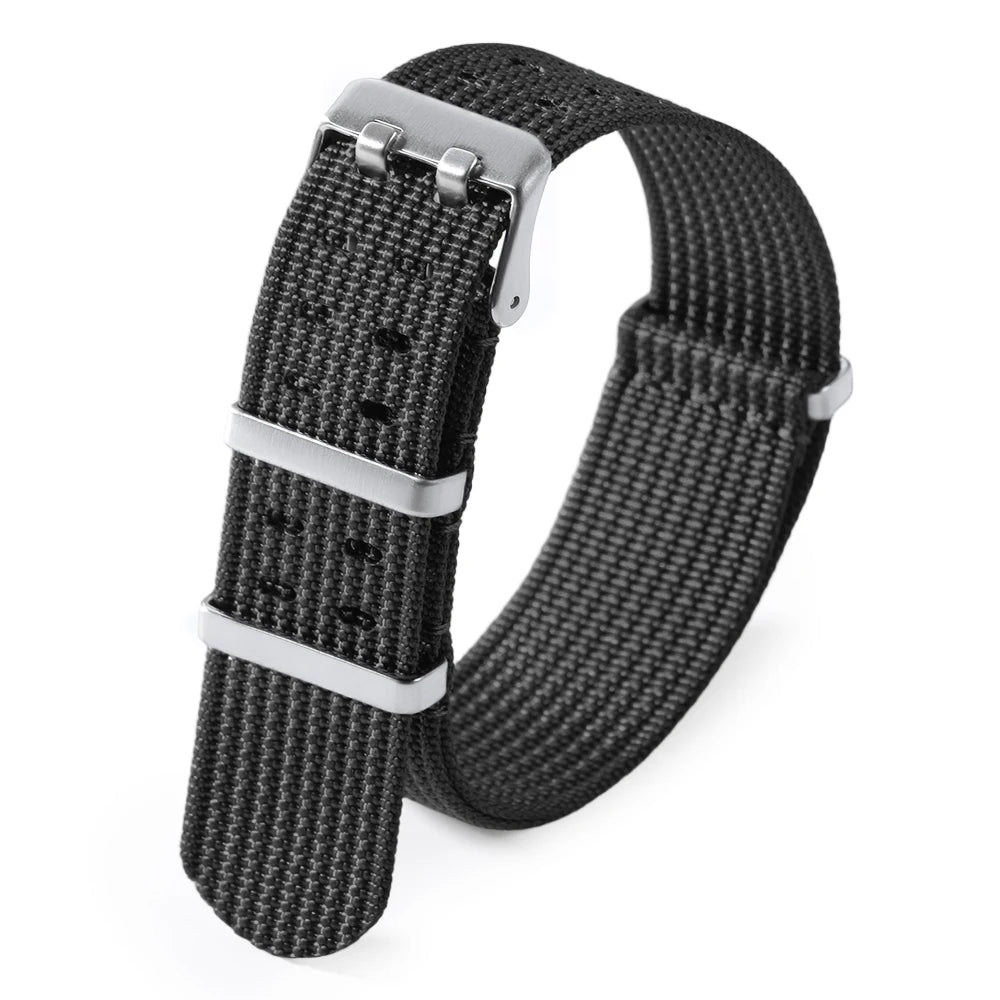 New Ribbed Nylon Watchband Canvas Watch Strap for Omega 20mm 22mm Military Watchband Accessories for Rolex Watch Band Bracelets