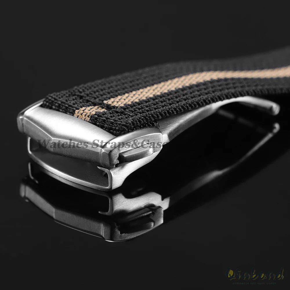 Stainless Steel Watch Buckle Double Press Folding Buckle 18mm 20mm for Omega Matte Deployment Clasps Brushed  Button Accessories