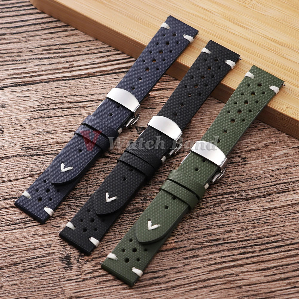 Quick Release Nylon Sailcloth Watch Strap 18mm 20mm 22mm Bracelet with Butterfly Buckle Band for Omega for Seiko Watchband