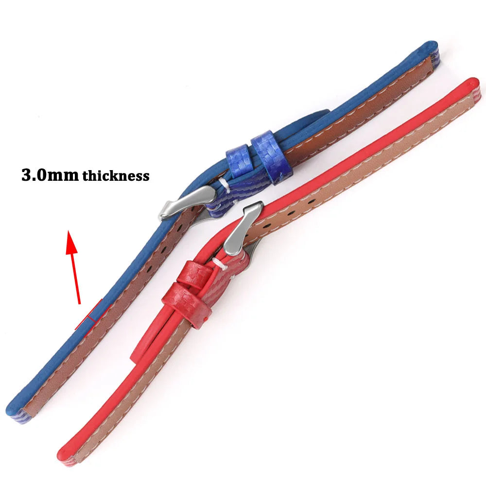 Carbon Fiber Texture Leather Strap for Seiko Cowhide Leather Watchband Soft Men Watch Accessories Wrist Belt 18mm 20mm 22mm 24mm