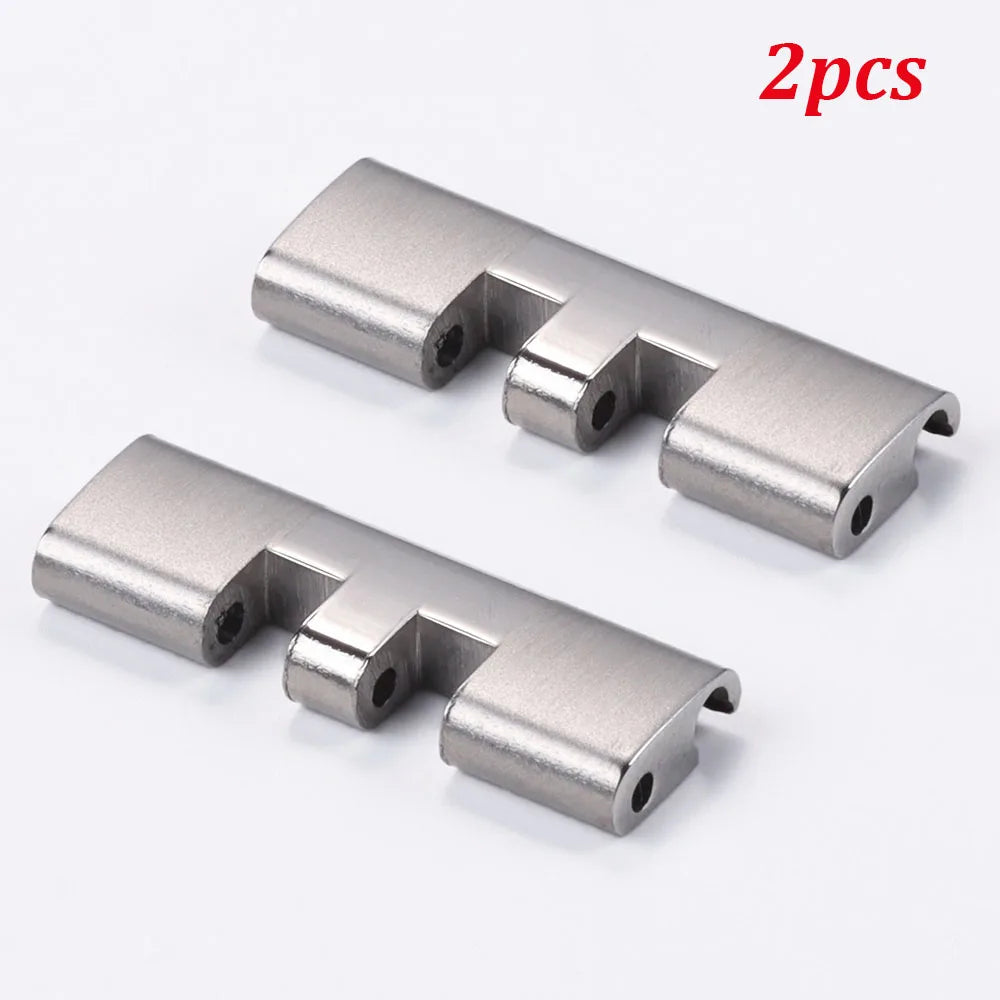 2pcs Stainless Steel Curved End for Seiko SKX009 SKX007 Watch Strap Connector 18mm 19mm 20mm 21mm 22mm Metal Band Connector