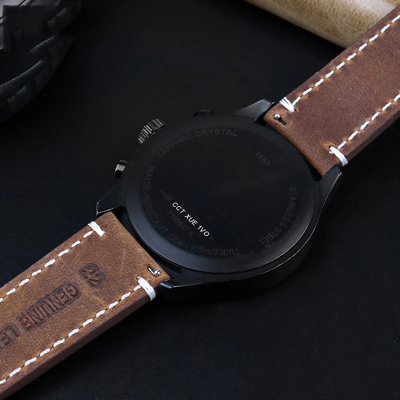 18mm 19mm 20mm 21mm 22mm 24mm Straps Retro Cowhide Watchband for Huawei Gt2/Gt3 Belt Black Yellow Brown Strap for Samsung Galaxy