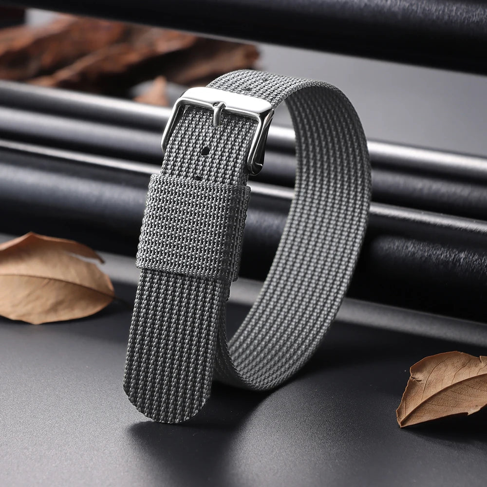 For Army Military Watch Band 18mm 20mm 22mm Ribbed Nylon Watch Strap for Swatch for Omega for Rolex for Seiko for Moonswatch