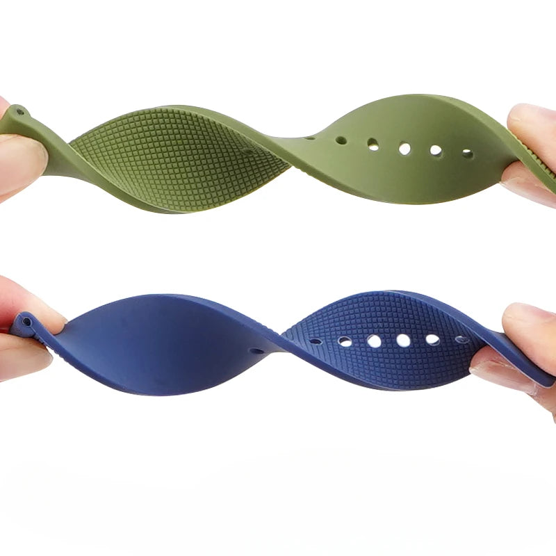 12 14mm 16mm 18mm 20mm 22mm 24mm Silicone Watch Strap Men Women Replace Bracelet Soft Rubber for Seiko for Huawei Watch Gt2/3/4