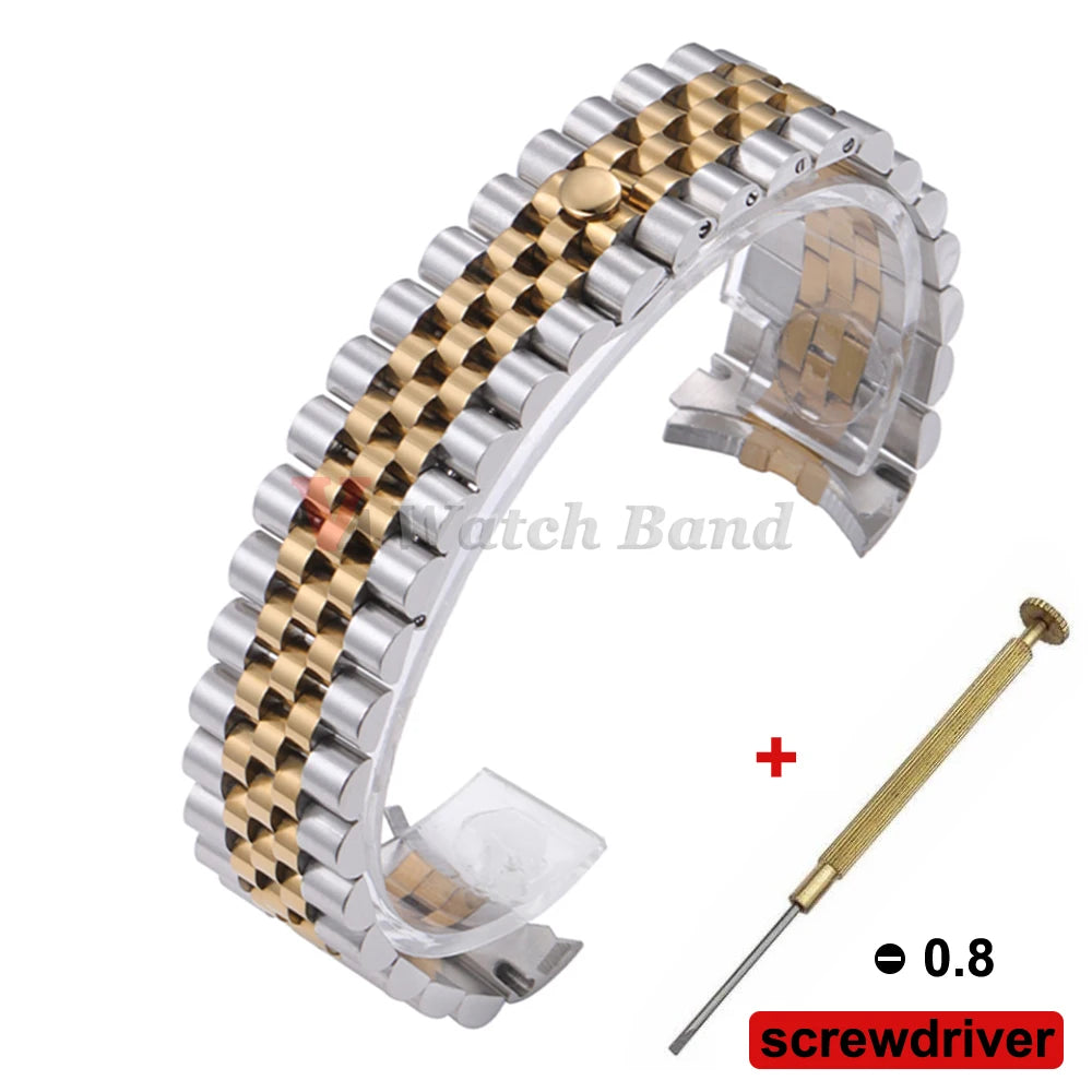 Watchband for Rolex Sub GMT Yacht Daytona 13mm 17mm 20mm 21mm Strap for Jubilee Luxury Watch Chain Parts Replacement Accessories