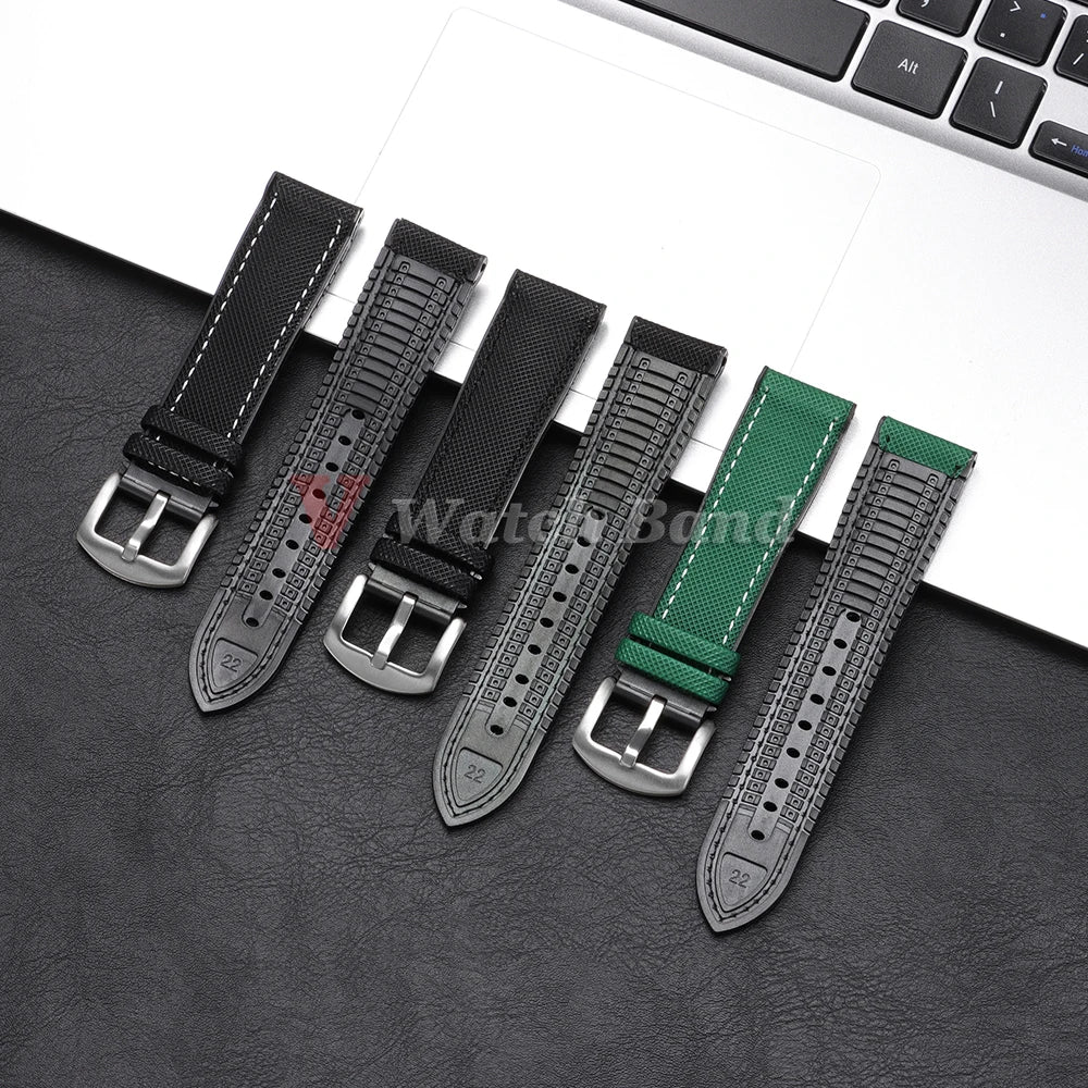 Watch Band for Omega for Swatch Joint for MoonSwatch Strap for Seamaster 300 Men Women 20mm Rubber Silicone Strap Wrist Bracelet