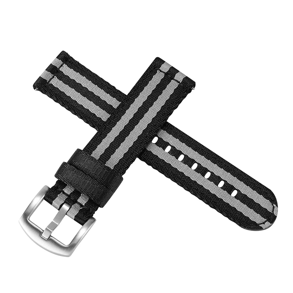 Premium Smooth Nylon Watch Strap 20mm 22mm Woven Nylon Seatbelt Watchband Quick Release Replacement Wristband for Seiko Watch