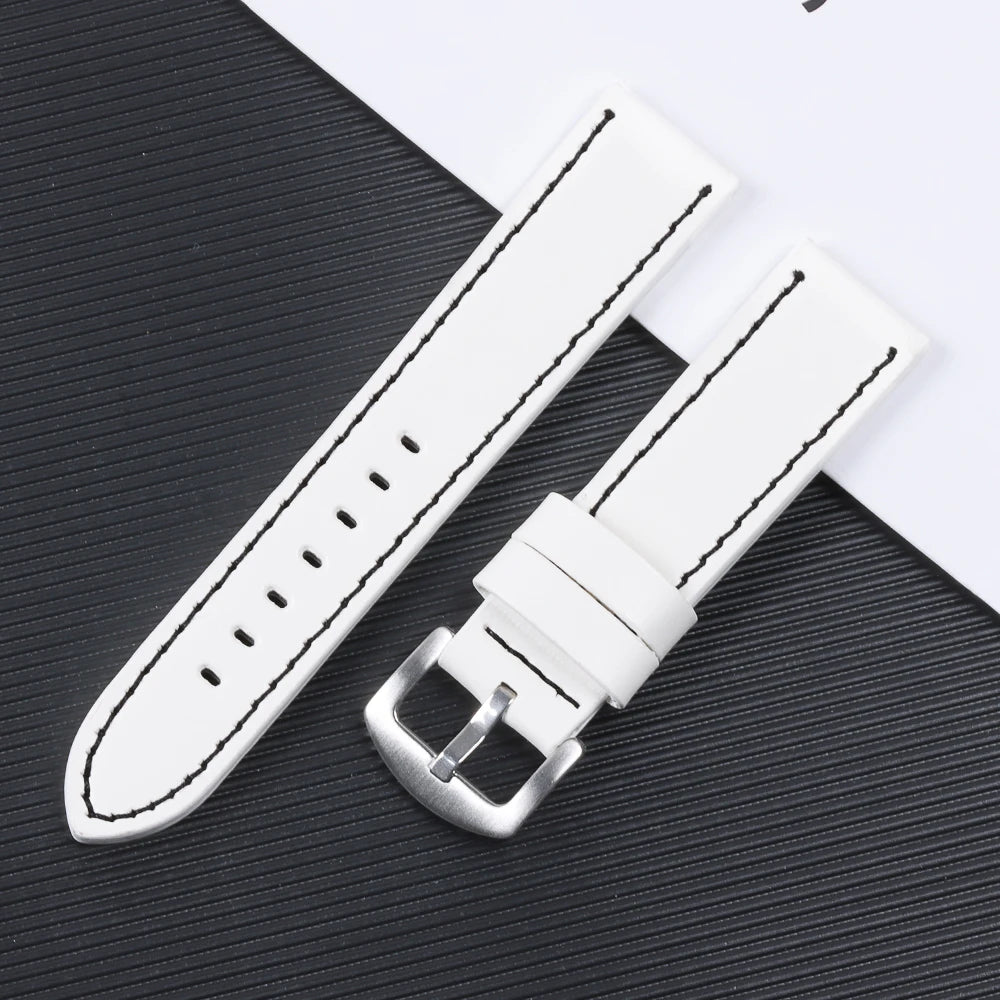 Genuine Leather Watchband for Rolex Wrist for Omega 18mm 20mm 22mm 24mm Universal Fashion Vintage Watch Band Strap