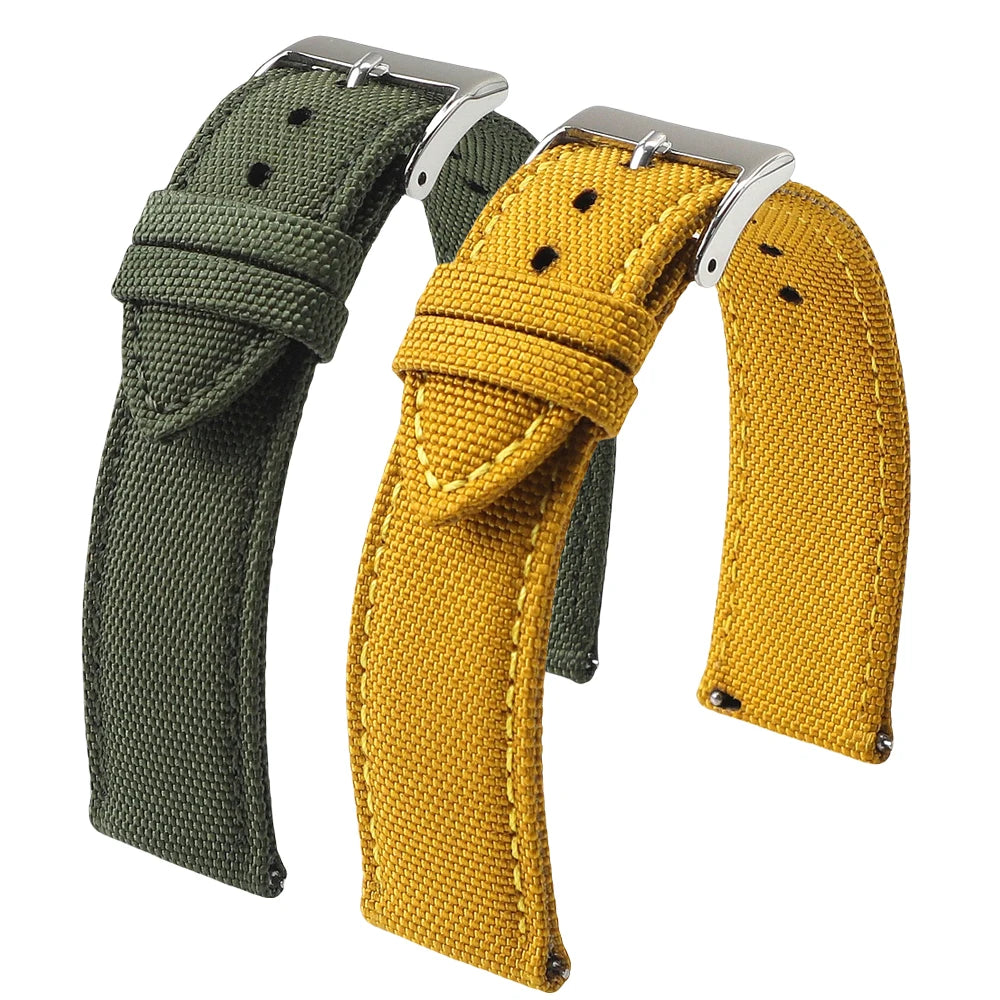 18mm 19mm 20mm 21mm 22mm 24mm Waterproof Sailcloth Watch Strap Two-Sided Nylon Watchband Quick Release Band Sport Belt For Men