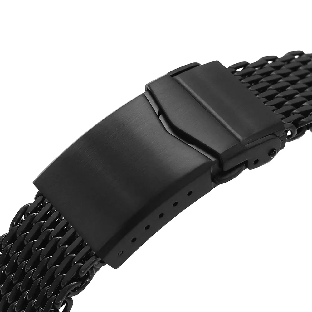 Luxury Milanese Loop 4.5mm Shark Mesh Strap for Casio MDV106 Watch Band for Seiko SKX007 Solid Buckle Watchband men Accessories