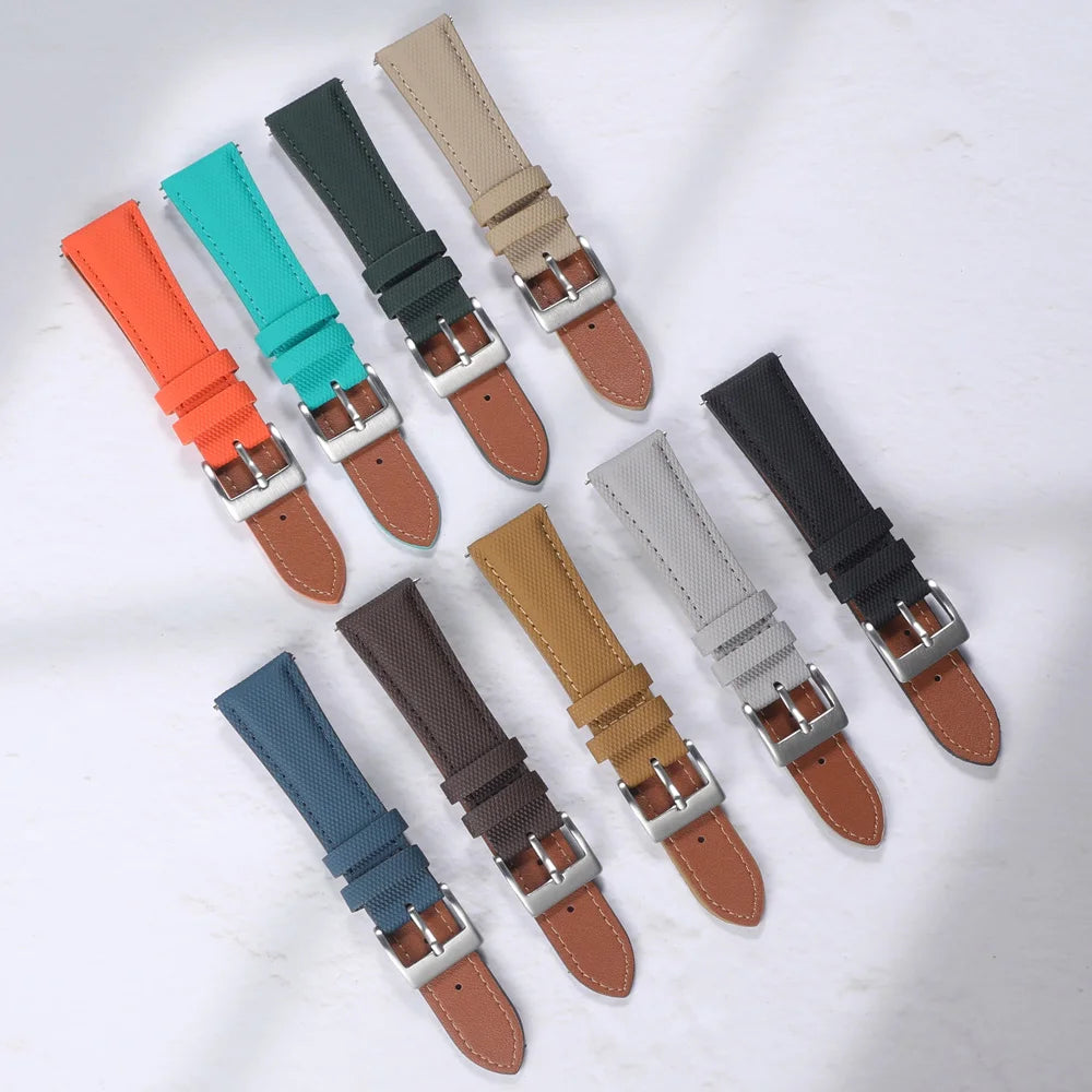20mm 22mm Universal Nylon Watchband Sailcloth Watch Strap for Omega Sports Wrist Bands Belt for Men Women Accessories