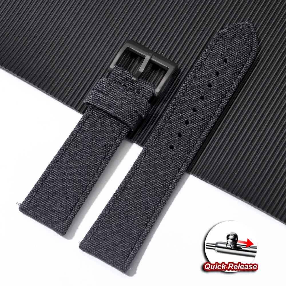 High Quality Quick Release Watch Band for Seiko Quick Release Watchband for Samsung Galaxy Watch 6/5/4 Canvas Universal Straps
