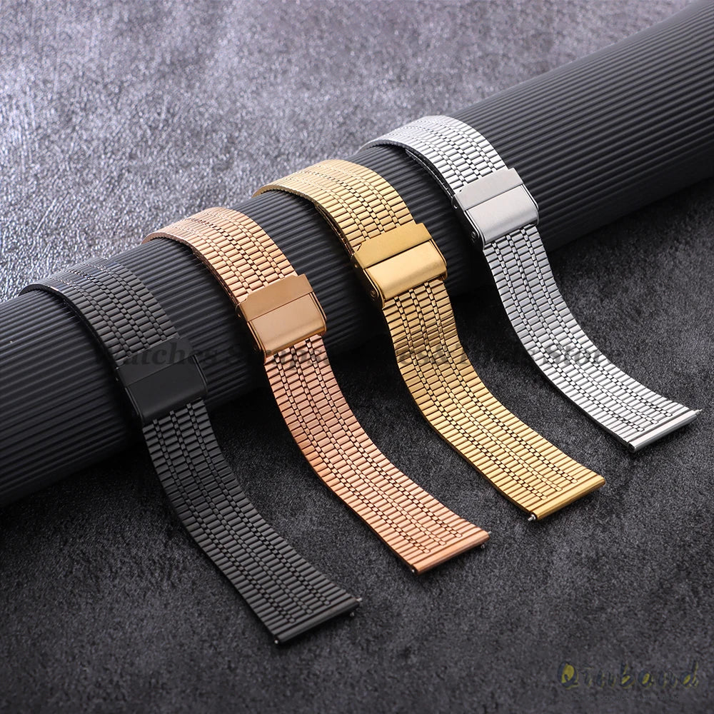 20mm 22mm Stainless Steel Metal Straps for Garmin Venu 3/2/Sq Band for Longines for TISSOT for DW Bracelet Women Men Sport Belts