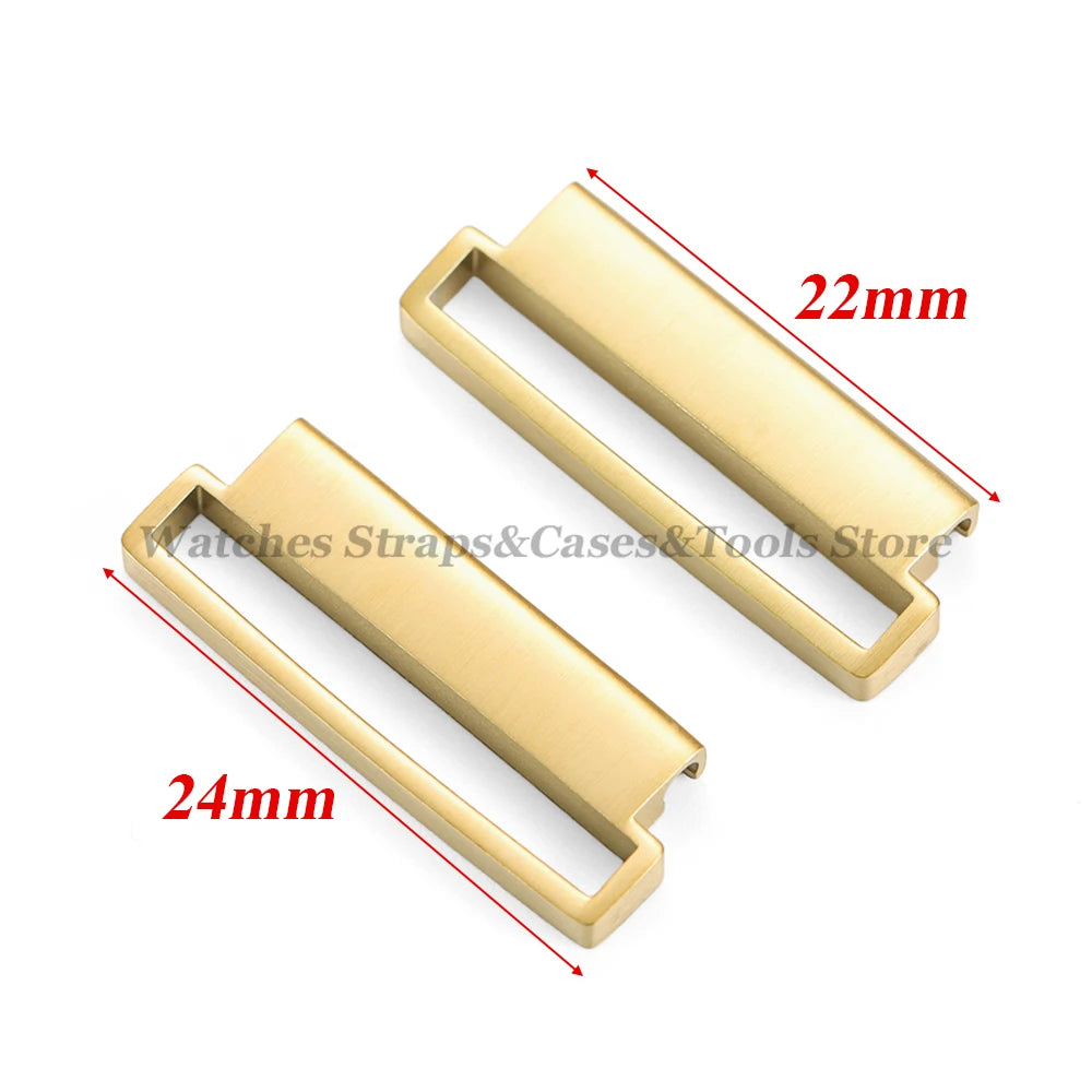 1 Pair Stainless Steel Watch Connector 20mm to 22mm 22mm to 24mm Quick Release Metal Adapter for Nylon Strap Watch Accessories