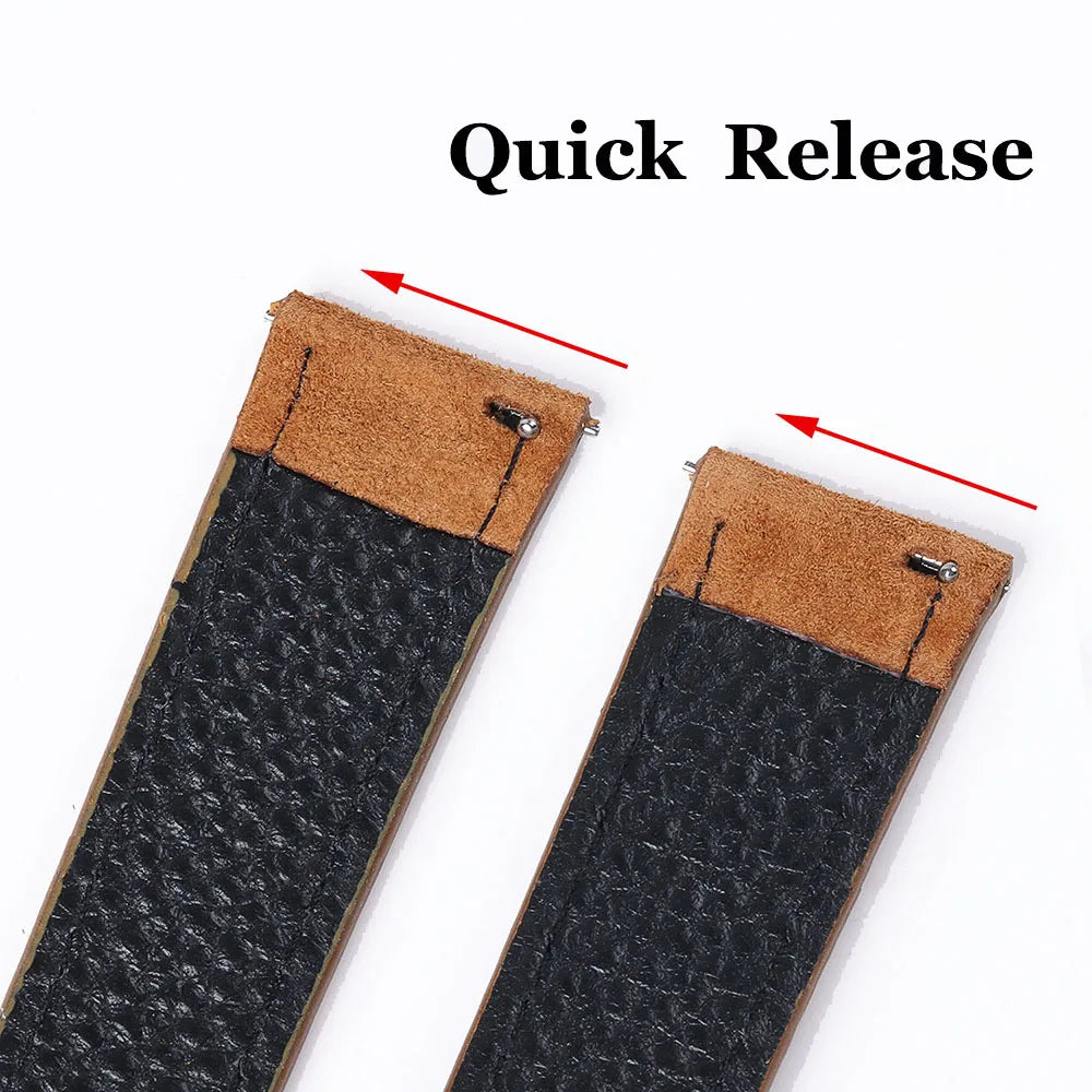 Vintage Suede Strap for Seiko Cowhide Leather Watch Band for Omega for Rolex  Stitching Bracelet Sport Quick Release Replacement