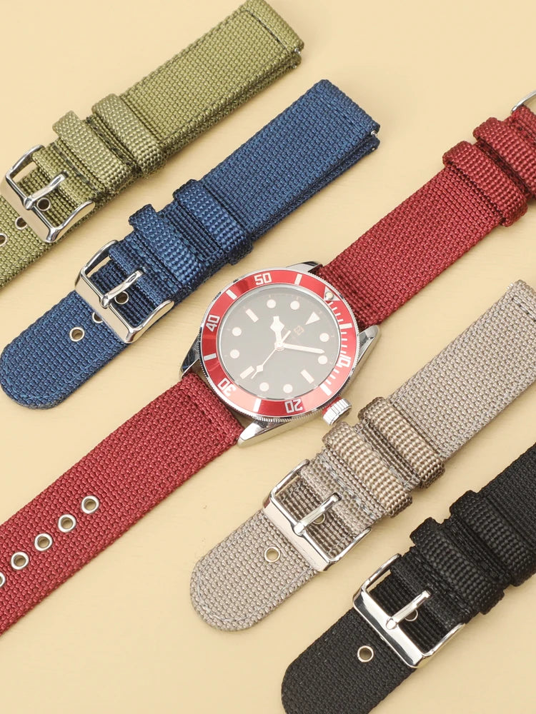 Quick Release Nylon Watch Band 18mm 20mm 22mm Replacement Strap Men Women Bracelet for Samsung Watch 6/5/4/3 for Huawei