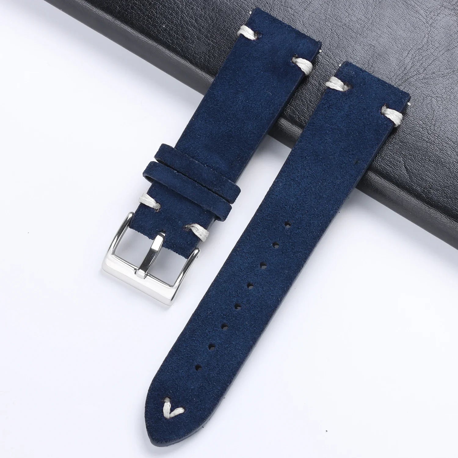 Suede Genuine Leather Watchband for Seiko Quick Release Watchband Accessories Vintage Handmade  High Quality  Strap 18 20mm 22mm