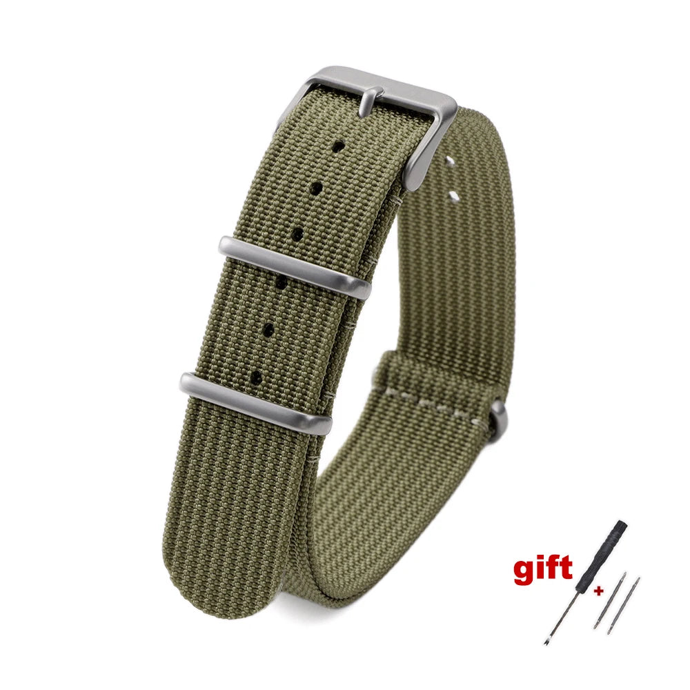 18mm 20mm 22mm Nylon Watch Band Waterproof Watch Strap for Omega Military Casual Watchband for Seiko Army Sport Strap Replace