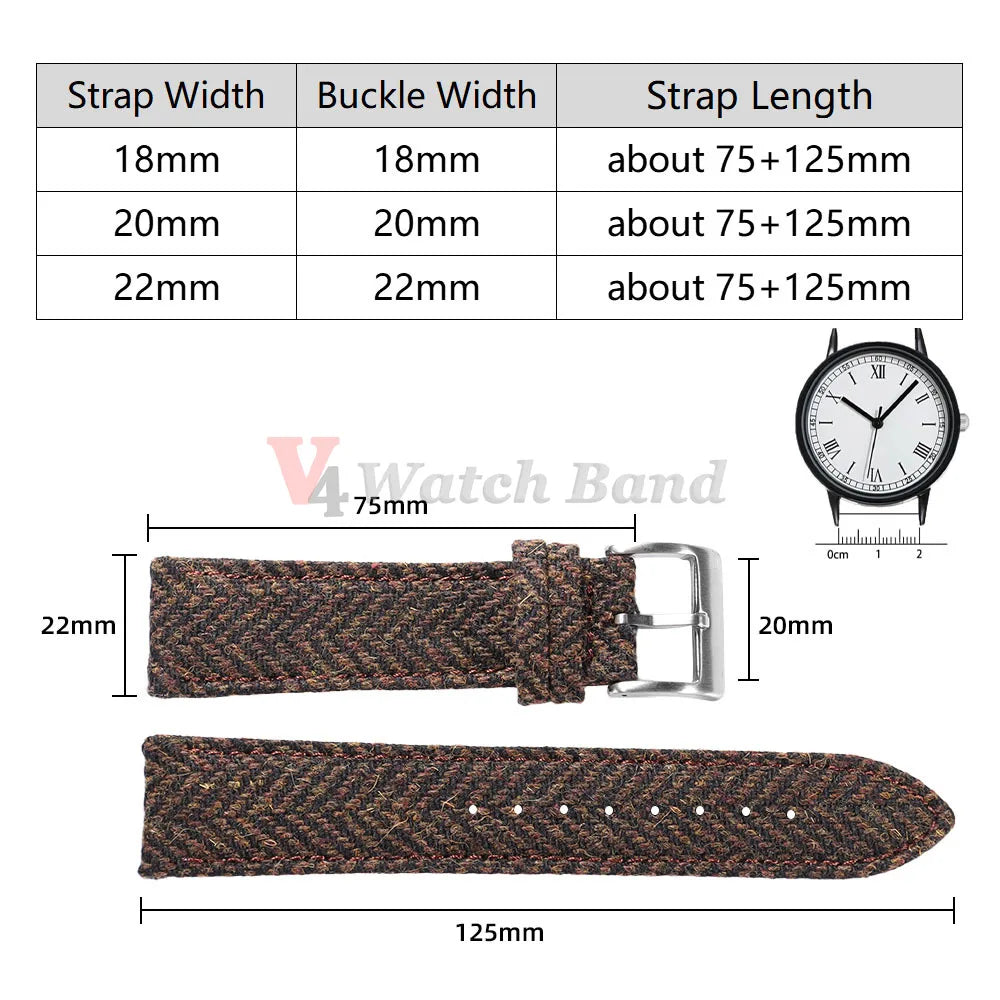 18mm 20mm 22mm High Quality Sailcloth Watch Strap Two-Sided Nylon Cowhide Watchband Quick Release Band Sport Wrist Belt for Men