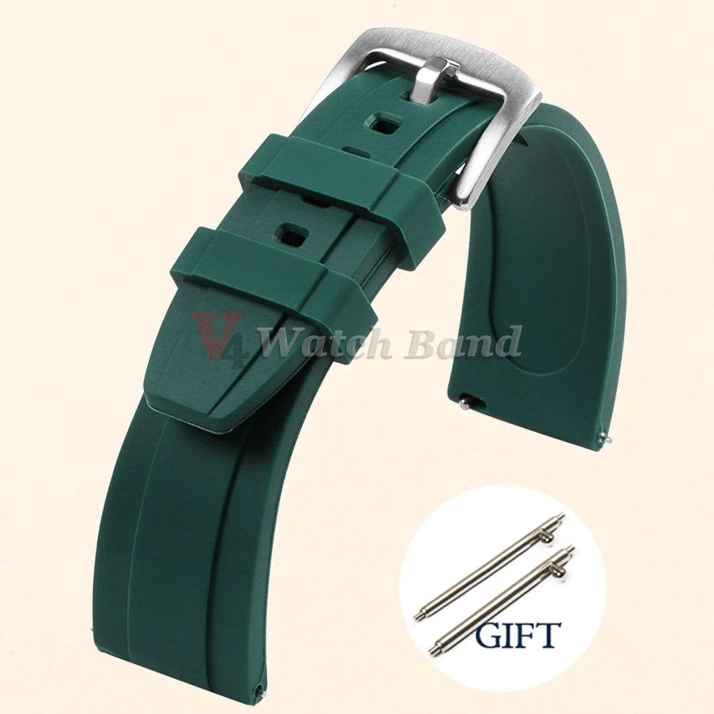 Universal Watrproof Rubber Strap for Rolex 20mm 22mm for Armani for Omega Wristbelt Sport Silicone Watch Band for Seiko Bracelet