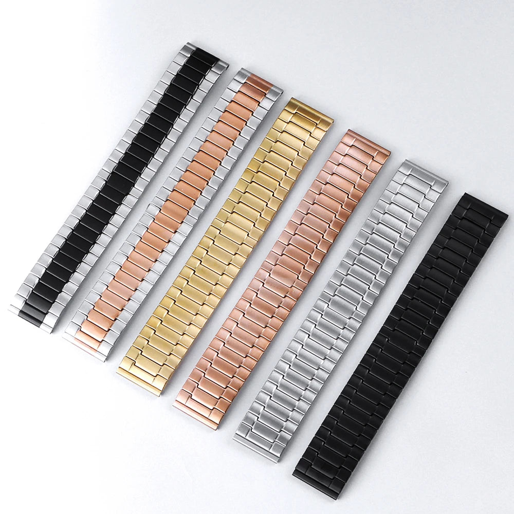22mm Brush Stainless Steel Elastic Strap Metal Expansion Brushed Bracelet for Xiaomi for Huawei Watch Gt3/Gt4 46mm Watch Band