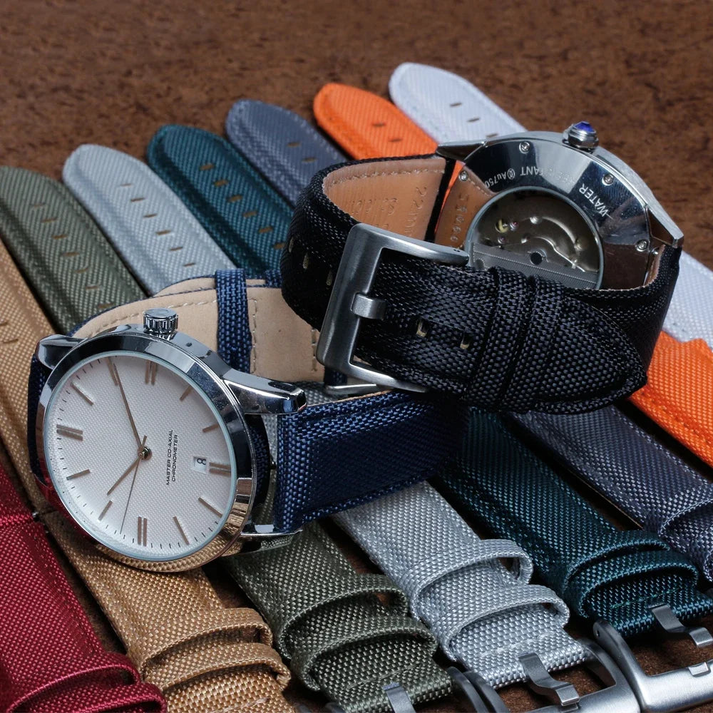 Nylon Leather Watch Strap for Huawei for Seiko Belt Quick Release Watchband for Samsung Galaxy Watch 3/4/5pro 45mm 40mm 44mm